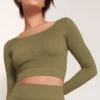 Crop Top Infusé Au CBD Sloggi EVER INFUSED 1 Crop Top Infusé Au CBD Sloggi EVER INFUSED -Lingerie Sipp sloggi ever infused cbd crop top ml 7309 martini olive