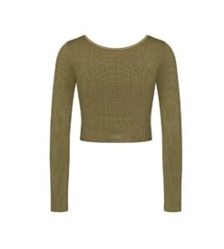 Sloggi EVER INFUSED Crop Top à Manches Longues Bleu Marine – Haut Innovant au CBD Apaisant -Lingerie Sipp sloggi ever infused cbd crop top ml 7309 martini olive 4