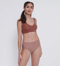 Sloggi Culotte Haute Zero Feel 2.0 Cacao Marron -Lingerie Sipp sloggi zero feel 20 slip haut 1141 cacao marron 5