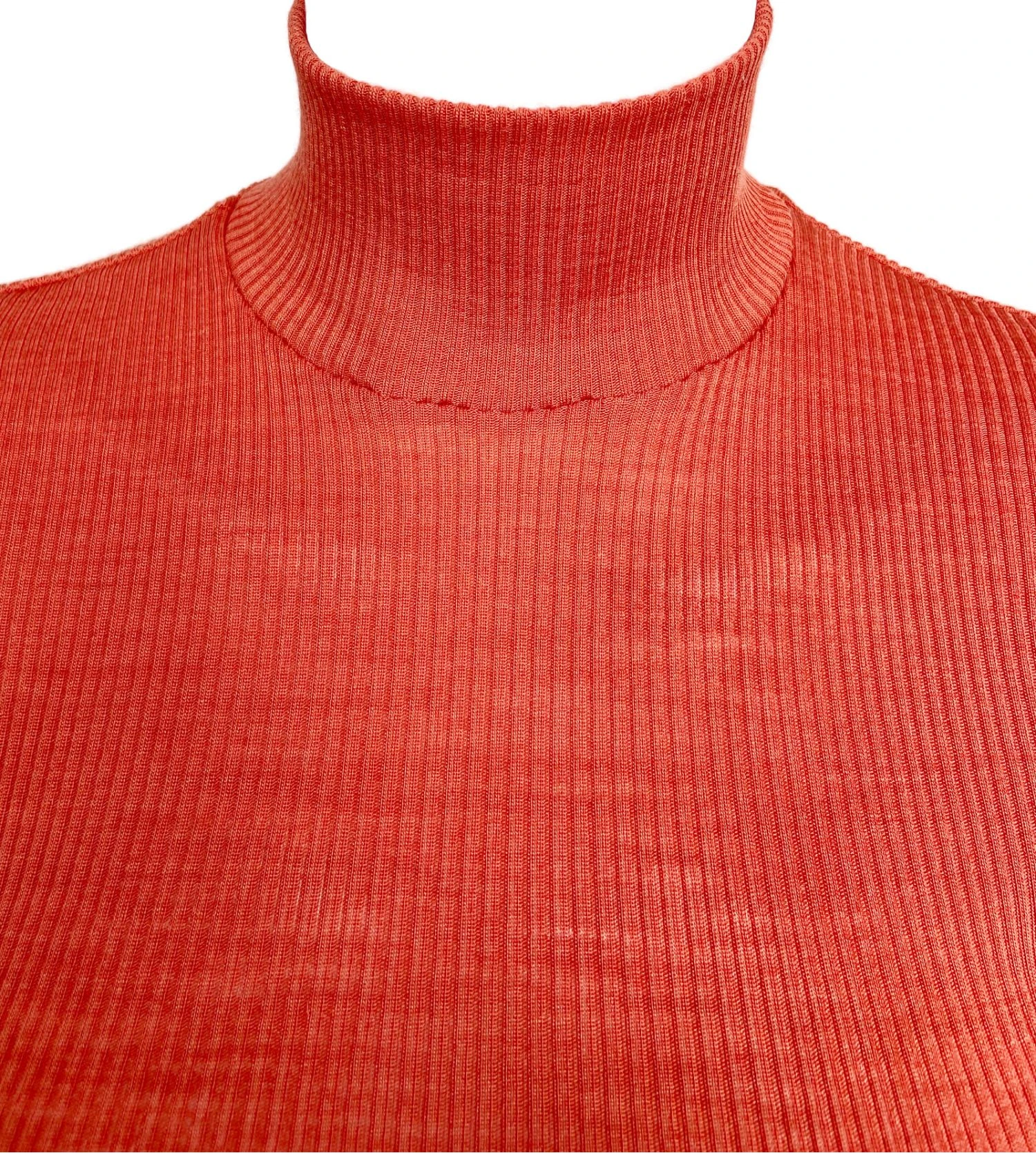 Top à Manches Longues Col Cheminée Orange 4 Top à Manches Longues Col Cheminée Orange – Image 2