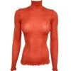 Top à Manches Longues Col Cheminée Orange 2 Top à Manches Longues Col Cheminée Orange -Lingerie Sipp sous pull col cheminee ml 680 orange