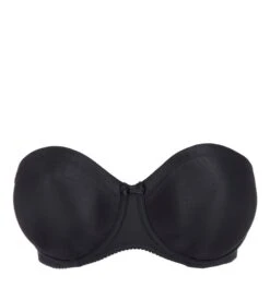 Prima Donna Satin Noir – Soutien-gorge Bandeau Lisse et Bretelles Amovibles -Lingerie Sipp soutien gorge bandeau prima donna noir 4
