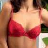 Soutien-gorge Coques Splendeur Soie Rouge -Lingerie Sipp soutien gorge coques splendeur soie rouge