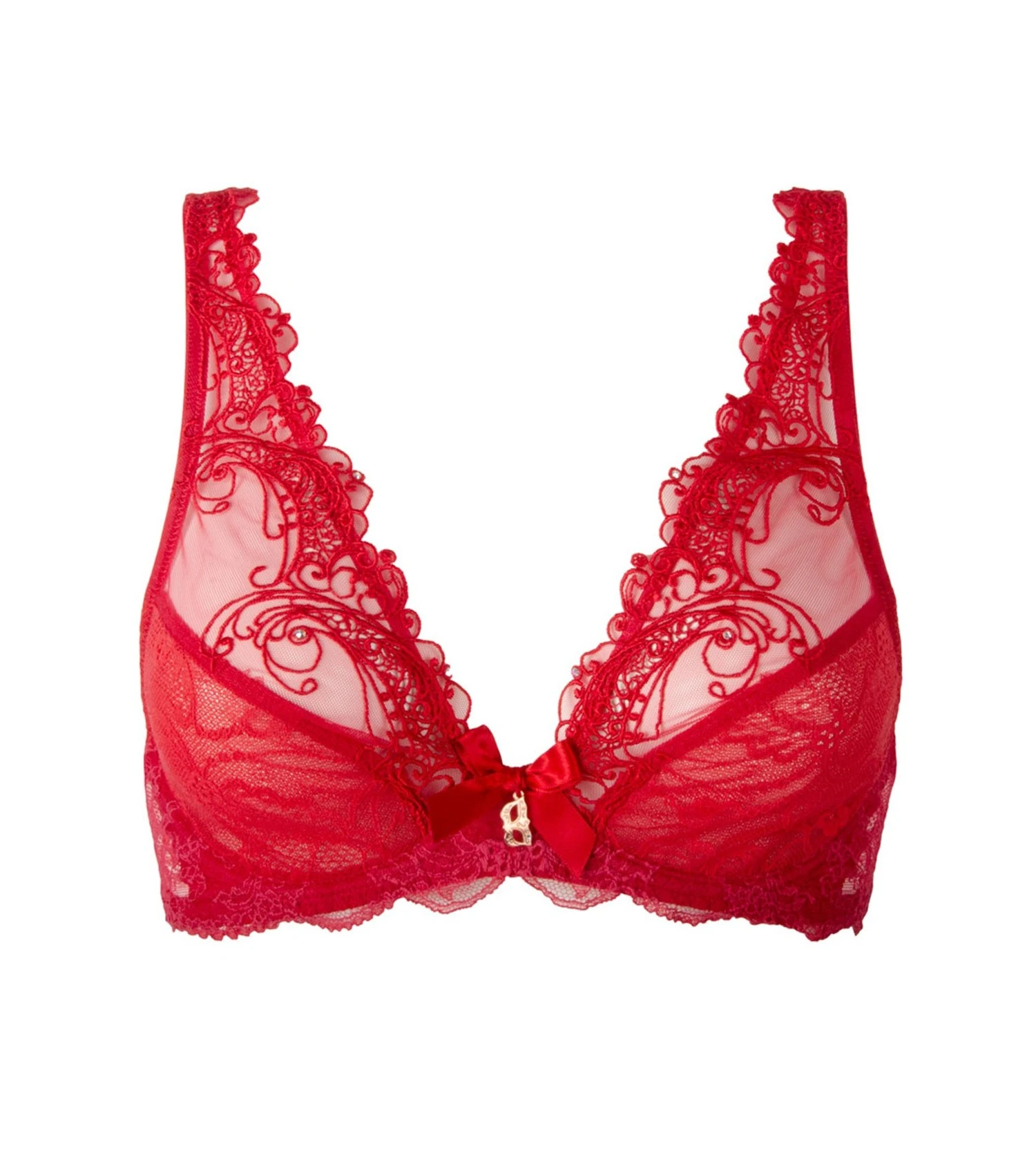 Soutien-gorge Triangle Glam Soir De Venise Rouge 4 Soutien-gorge Triangle Glam Soir De Venise Rouge – Image 2