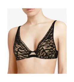 Soutien-gorge Plongeant Initials Noir