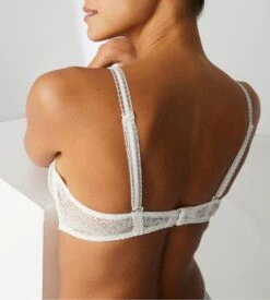 Simone Perele Karma Natural Lace Wireless Triangle Bra - Multi-way Straps -Lingerie Sipp soutien gorge sans armatures naturel 3