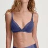 Calida Soutien Gorge Triangle Satiné Cate Cobalt Blue -Lingerie Sipp soutien gorge triangle bord satin cobalt blue