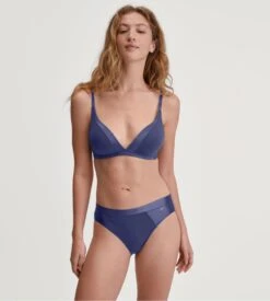 Calida Soutien Gorge Triangle Satiné Cate Cobalt Blue -Lingerie Sipp soutien gorge triangle bord satin cobalt blue 3