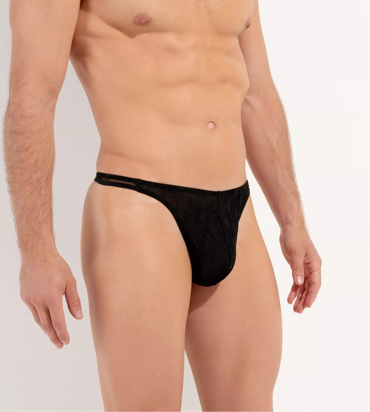 HOM String Homme Dark Noir en Dentelle Graphique – Sous-Vêtement Luxe Motif Cachemire 3 HOM String Homme Dark Noir en Dentelle Graphique – Sous-Vêtement Luxe Motif Cachemire