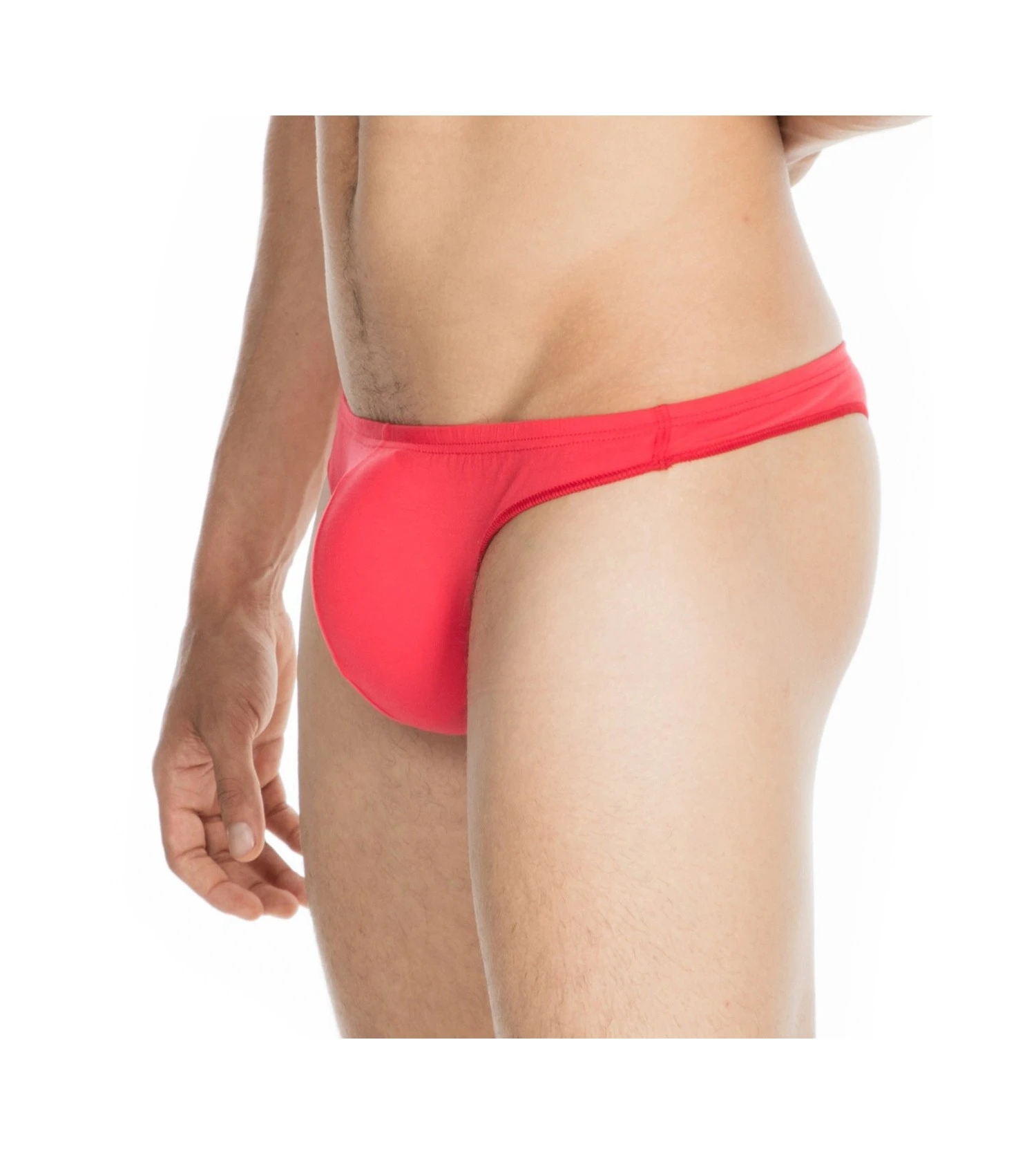 HOM Freddy String Homme Rouge - Coton Stretch à Bords Larges 4 HOM Freddy String Homme Rouge - Coton Stretch à Bords Larges – Image 2