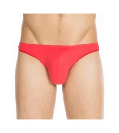 HOM Freddy String Homme Rouge - Coton Stretch à Bords Larges