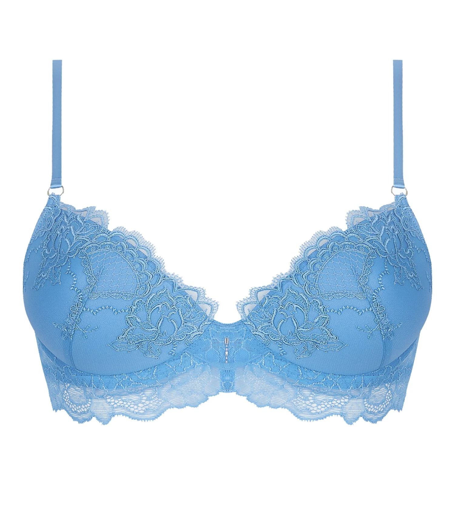 Soutien Gorge Push Up Bleu Azur Sublime En Dentelle 4 Soutien Gorge Push Up Bleu Azur Sublime En Dentelle – Image 2