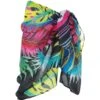 Paréo Noir Imprimé Multicolore -Lingerie Sipp sunmarin pareo imprime noir