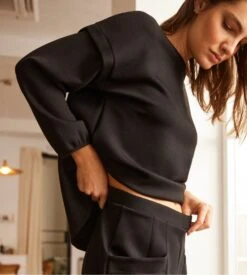 Sweatshirt Col Rond URBAN Noir