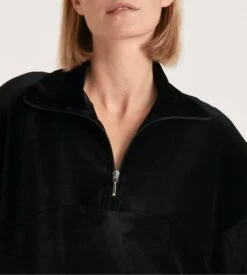 Calida Sweat Femme En Velours à Manches Longues Lounge Seduction Noir -Lingerie Sipp sweat d velour ml noir 3