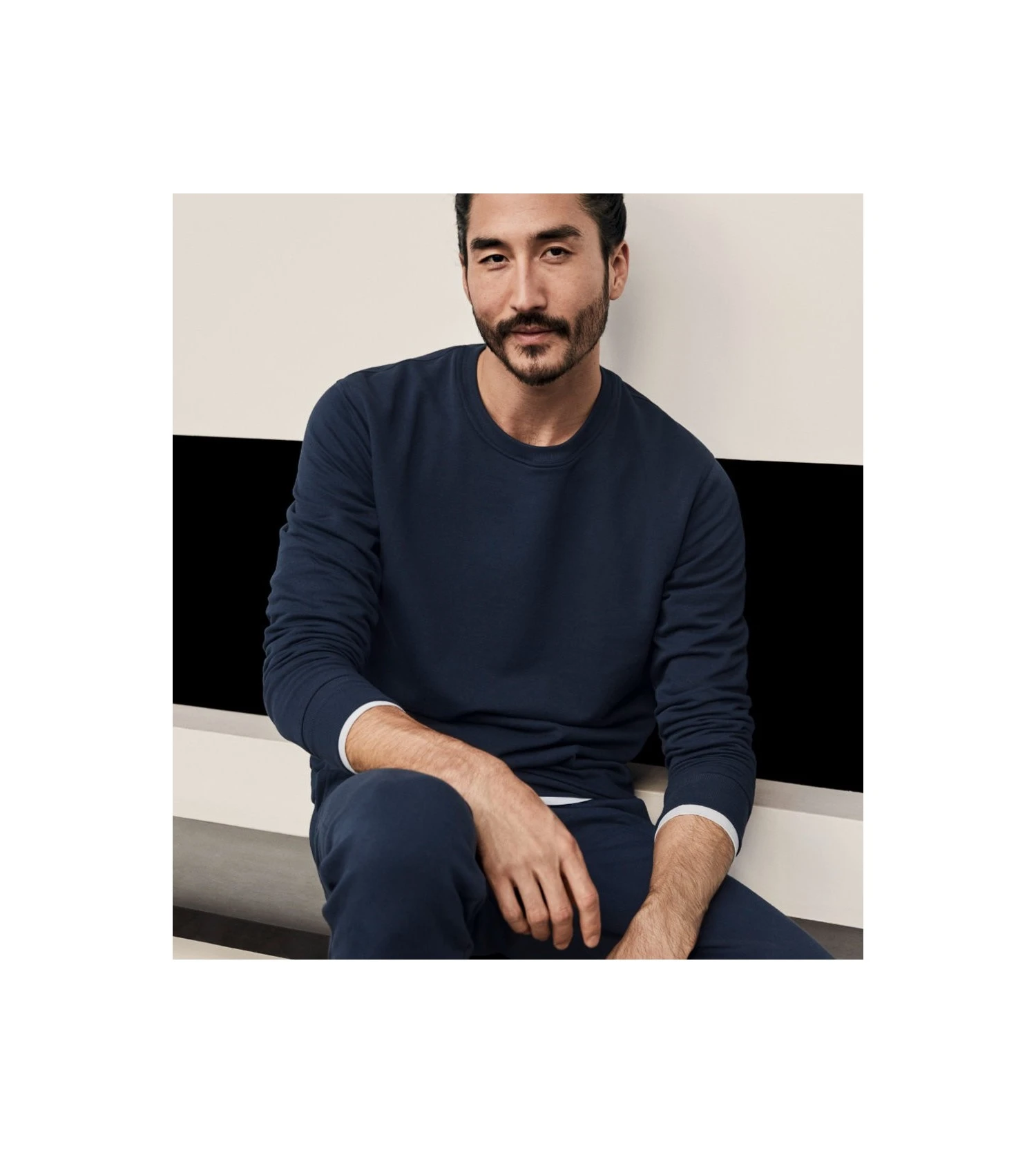 Calida Remix Basic Loungewear Sweatshirt Dark Sapphire – Soft Brushed Cotton & Lyocell Pullover 4 Calida Remix Basic Loungewear Sweatshirt Dark Sapphire – Soft Brushed Cotton & Lyocell Pullover – Image 2