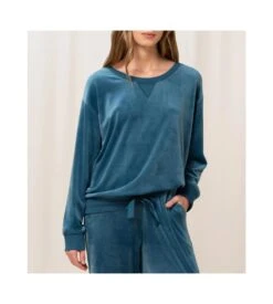 Triumph Sweatshirt En Velours Mix & Match 1692 Smokey Blue