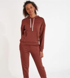 Banana Moon Sweat à Capuche Brooks Bayjoy Chocolat – Loungewear Ultra Doux & Confortable -Lingerie Sipp sweet capuche jog chocolat loy98 2