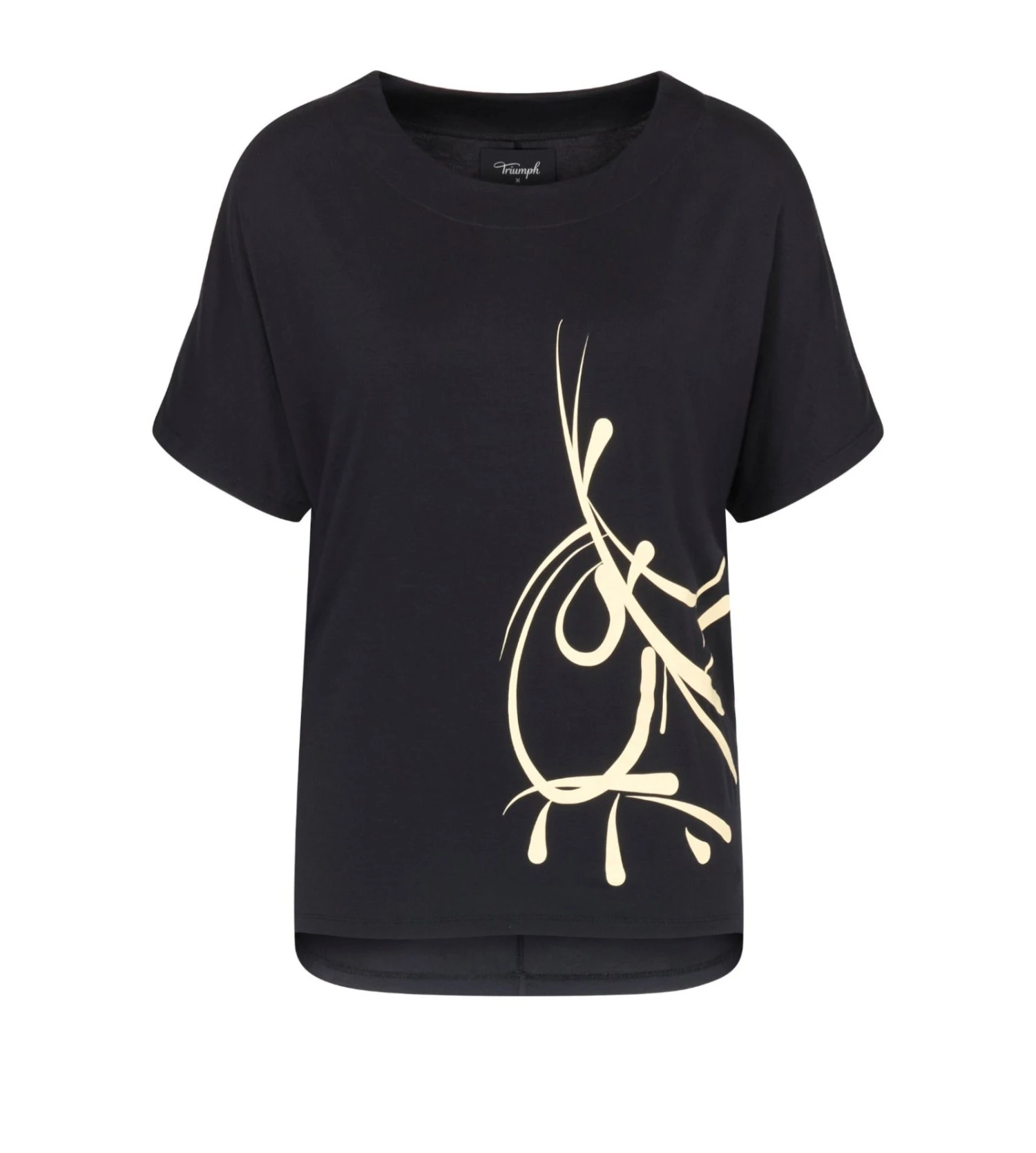 Triumph Mywear - T-Shirt de Nuit Ample Noir en Tencel Respirant 4 Triumph Mywear - T-Shirt de Nuit Ample Noir en Tencel Respirant – Image 2