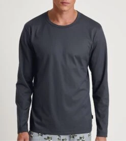 Calida T Shirt Manches Longues Homme RMS Sleep Leisure Antrazith