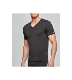 T-shirt Homme Col V Thermo NOIR