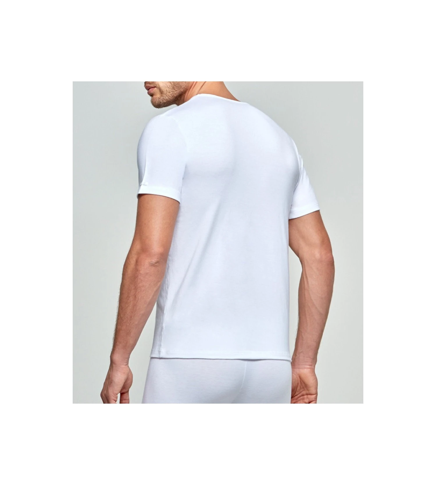T-shirt Homme Col V Thermo BLANC 5 T-shirt Homme Col V Thermo BLANC – Image 3
