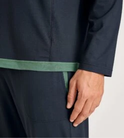 Calida DeepSleepWear Balancing Dark Sapphire – T-shirt Homme Manches Longues Col Serafino 13 Calida DeepSleepWear Balancing Dark Sapphire – T-shirt Homme Manches Longues Col Serafino -Lingerie Sipp t shirt nuit h col u ml dark sapphire bleu 5