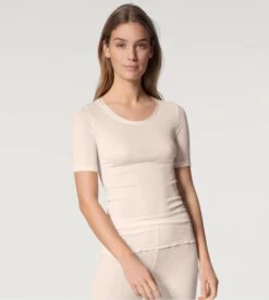 Calida T-shirt True Confidence Pour Femme Light Ivory 9 Calida T-shirt True Confidence Pour Femme Light Ivory -Lingerie Sipp t shirt true confidence pour femme 090 light ivory 3