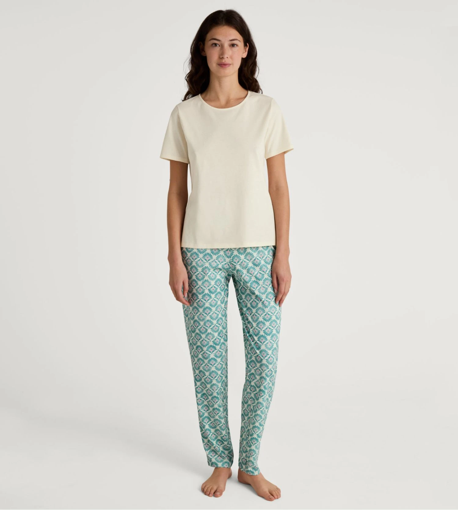 Calida Favourites Botanic Charm Blanc Crème - T-shirt en Coton Bio Coupe Décontractée 6 Calida Favourites Botanic Charm Blanc Crème - T-shirt en Coton Bio Coupe Décontractée – Image 4