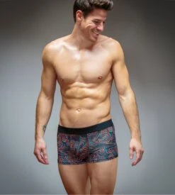 Hom Shorty Microfibre TANZANIA – Imprimé Multicolore sur Fond Noir – Boxer Court Premium -Lingerie Sipp tanzania boxer trunk p004 black print noir 3