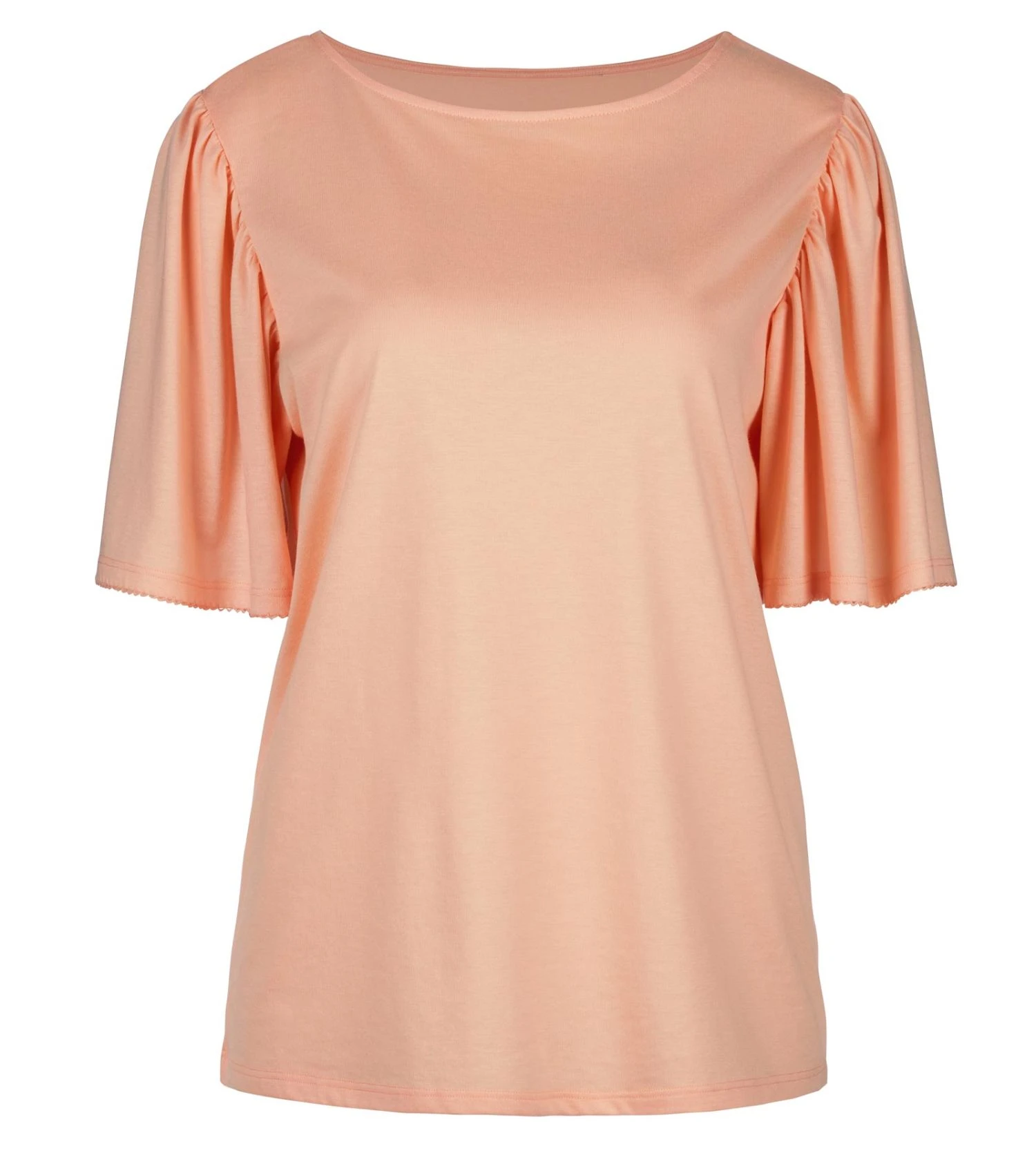 Calida T-shirt Favourites Balance Peach Parfait – Haut à Manches Volantées en Coton et Modal 4 Calida T-shirt Favourites Balance Peach Parfait – Haut à Manches Volantées en Coton et Modal – Image 2