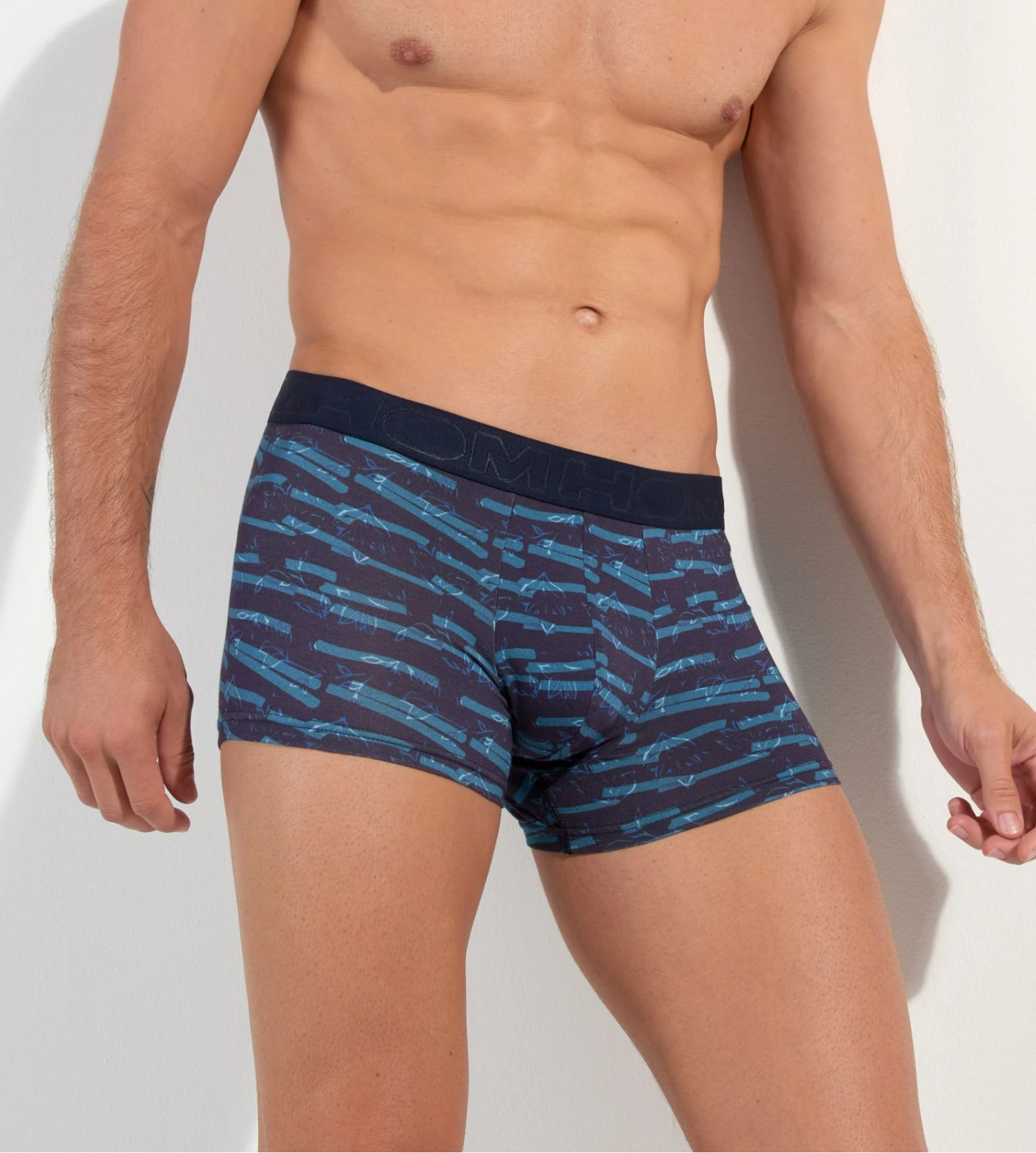 Hom Boxer Tenerife Navy Stripes – Boxer Homme Coton Modal Rayé Marine 3 Hom Boxer Tenerife Navy Stripes – Boxer Homme Coton Modal Rayé Marine