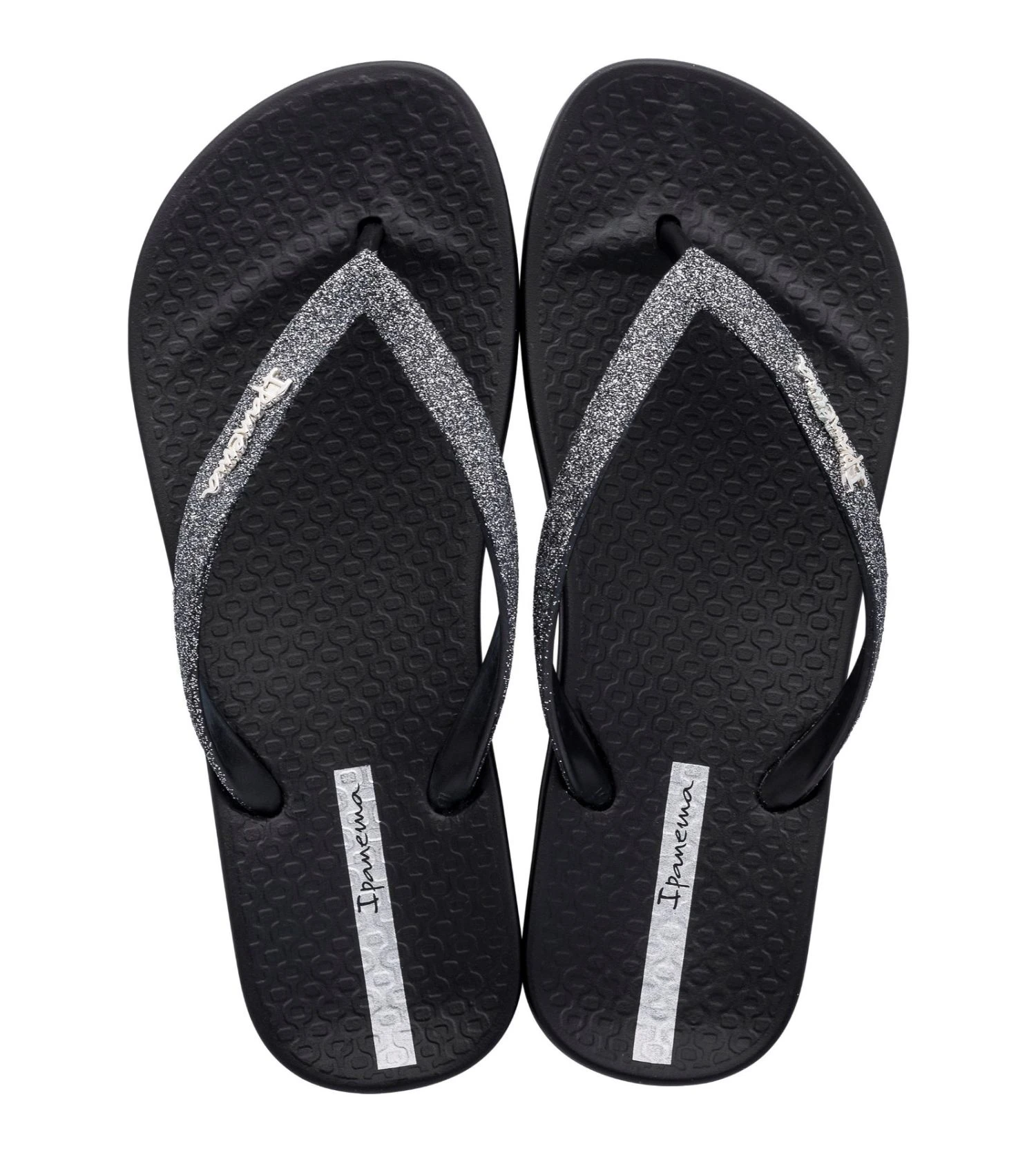 Ipanema Anatomica Lolita Noir - Tongs Femme avec Brides à Paillettes et Logo Argenté 4 Ipanema Anatomica Lolita Noir - Tongs Femme avec Brides à Paillettes et Logo Argenté – Image 2