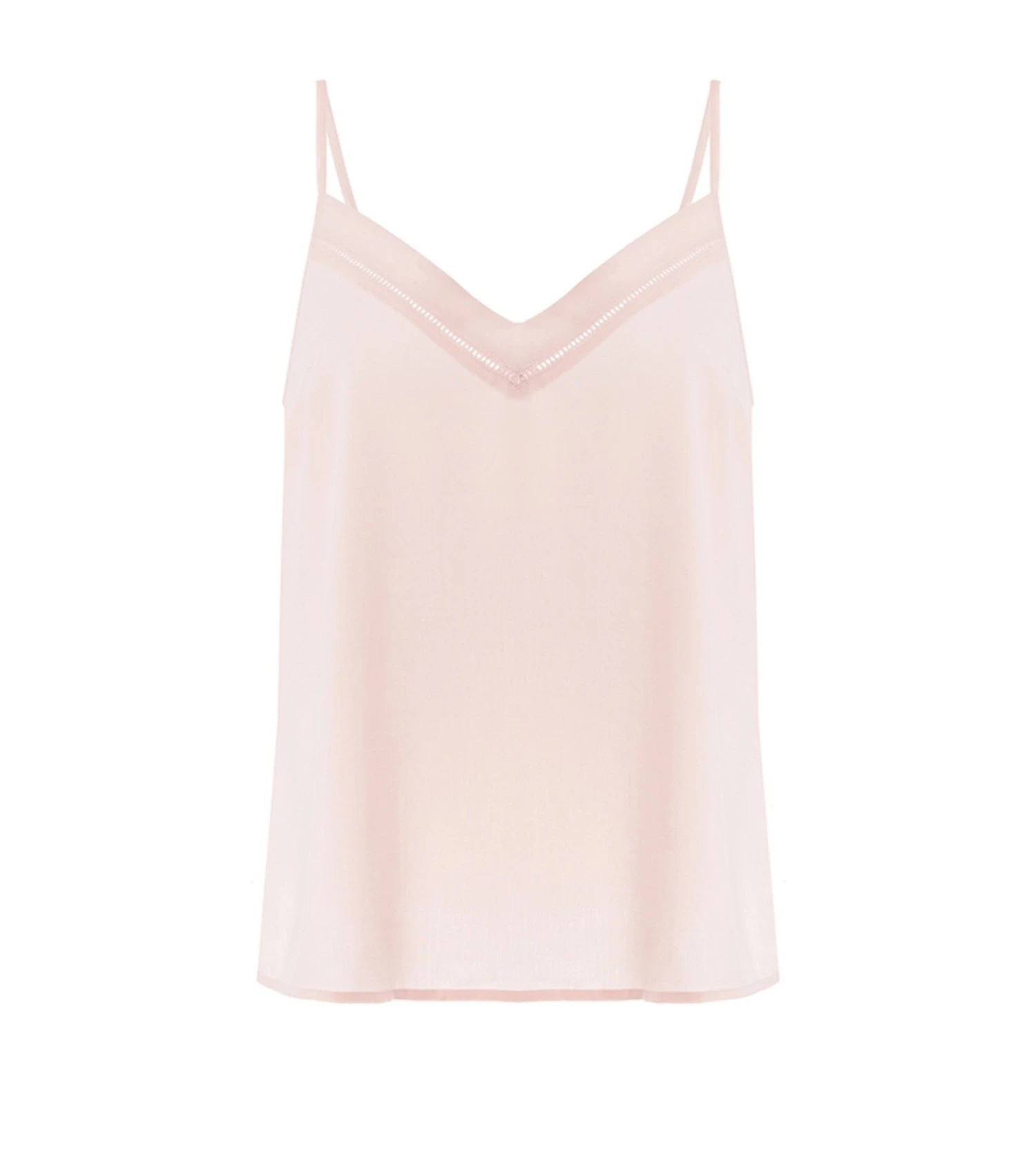 Simone Pérèle Songe Poudre Pétale – Débardeur à Bretelles Fines en Viscose et Guipure 3 Simone Pérèle Songe Poudre Pétale – Débardeur à Bretelles Fines en Viscose et Guipure – Image 2