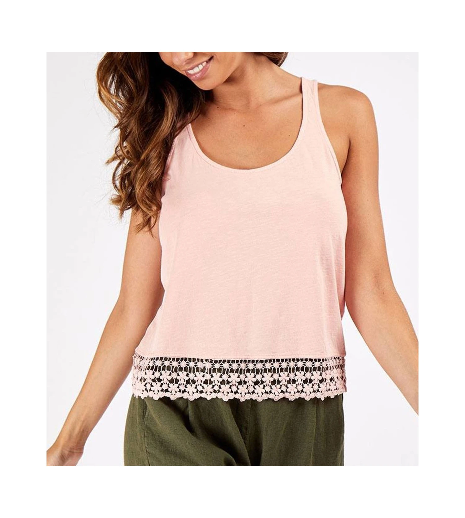 Banana Moon Top Dentelle Crochet Yoro Tisha JGV13 Corail 5 Banana Moon Top Dentelle Crochet Yoro Tisha JGV13 Corail – Image 3