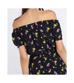 Banana Moon Binky Rosyfield Noir – Top Court Épaules Dénudées en Coton -Lingerie Sipp top en coton binky rosyfield noir kao01 3