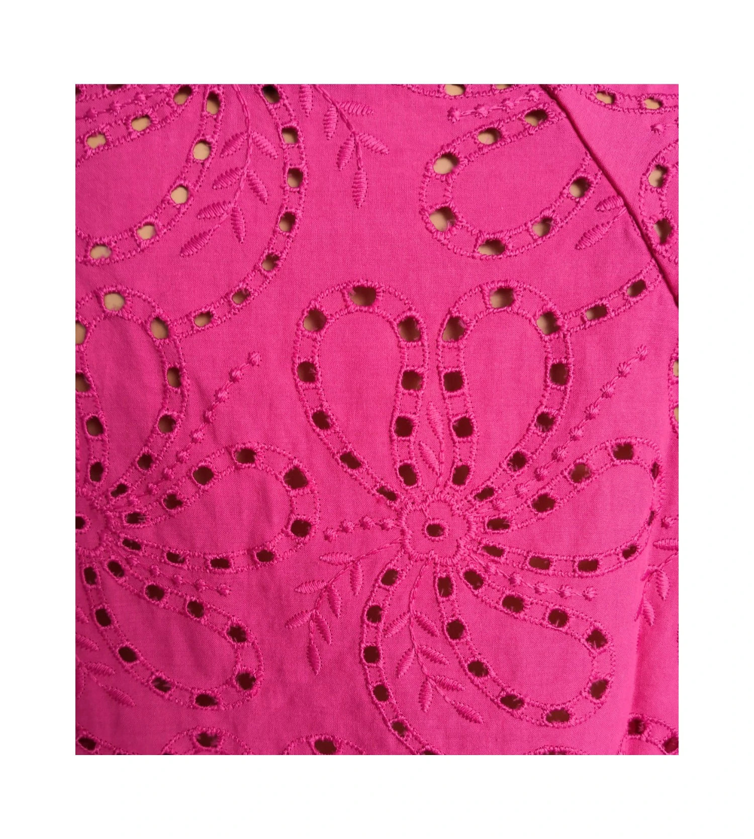 Oscalito Fushia Pink St. Gallen Embroidery Sleeveless Cotton Top 8 Oscalito Fushia Pink St. Gallen Embroidery Sleeveless Cotton Top – Image 6