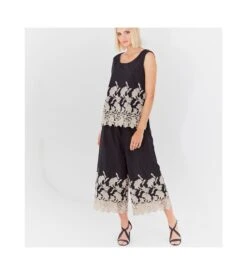 Oscalito Top Noir en Coton et Broderie Macramé – Débardeur Chic sans Manches -Lingerie Sipp top en coton et broderie macrame 020 noir 6