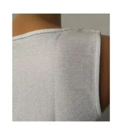 Oscalito Blanc Scintillant Lurex – Débardeur Col Chaîne Argentée en Coton Fil d’Écosse -Lingerie Sipp top en coton scintillant lurex l10 bco lurex 3