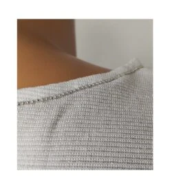 Oscalito Blanc Scintillant Lurex – Débardeur Col Chaîne Argentée en Coton Fil d’Écosse -Lingerie Sipp top en coton scintillant lurex l10 bco lurex 4