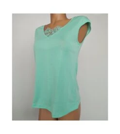Top En Fil D'Ecosse Et Dentelle Menthe -Lingerie Sipp top en fil d ecosse et dentelle 930 menthe 2