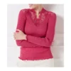 Top En Laine & Soie Ă Col Dentelle Fushia 1 Top En Laine & Soie Ă Col Dentelle Fushia -Lingerie Sipp top en laine soie a col dentelle 624 fushia