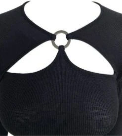 Top Oscalito Noir en Laine & Soie – Manches Longues avec Anneau Décolleté 8 Top Oscalito Noir en Laine & Soie – Manches Longues avec Anneau Décolleté -Lingerie Sipp top ml anneau 020 noir noir 2