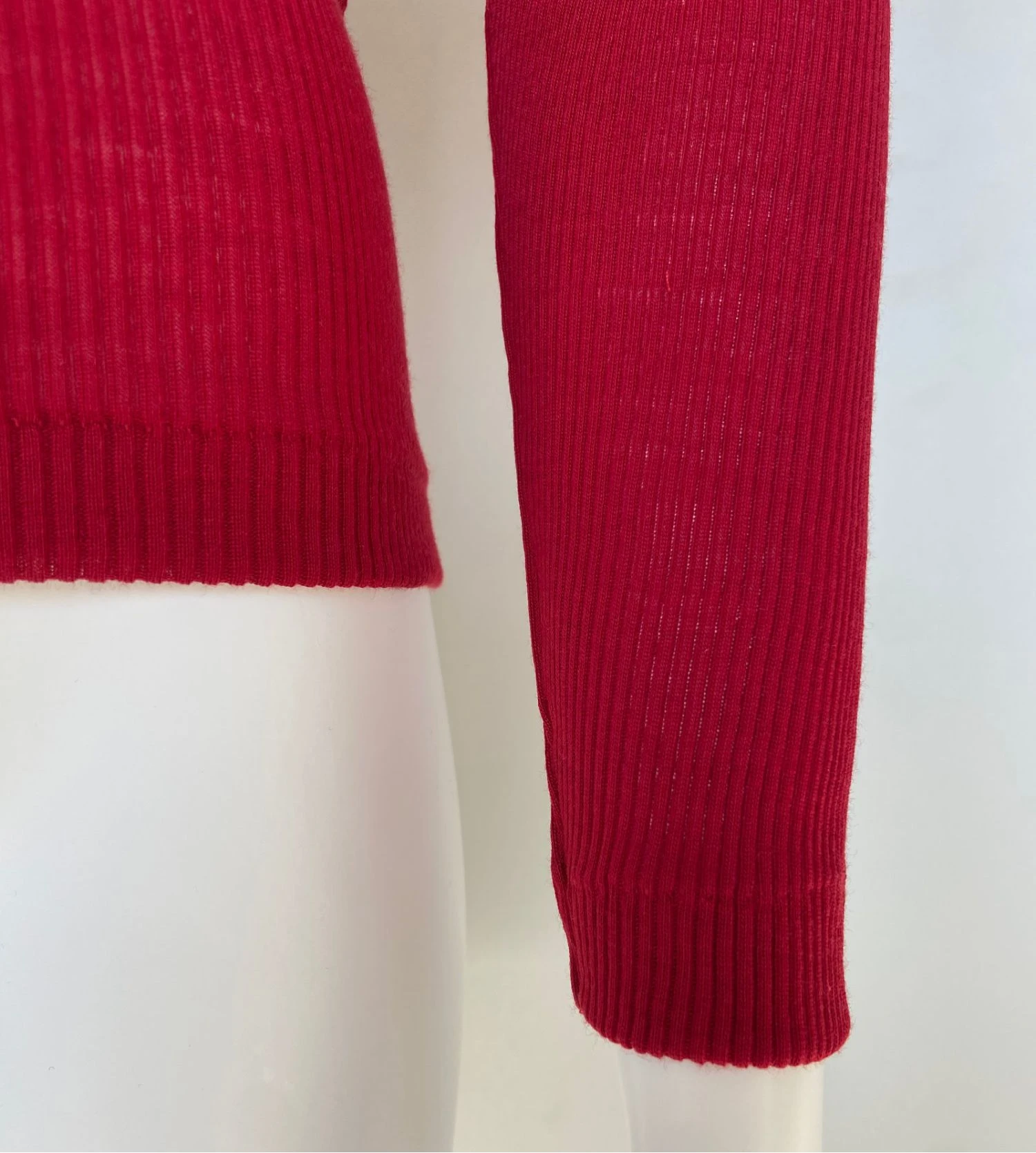 Pull Col Montant Laine & Soie Rouge 5 Pull Col Montant Laine & Soie Rouge – Image 3