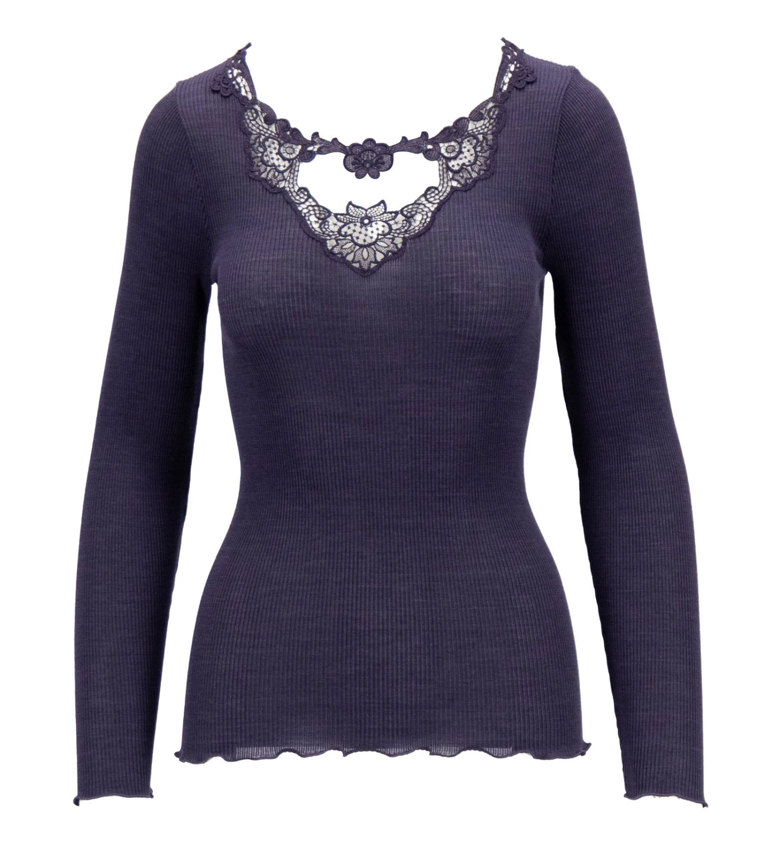 Top à Manches Longues Laine & Soie Mirtillo 4 Top à Manches Longues Laine & Soie Mirtillo – Image 2