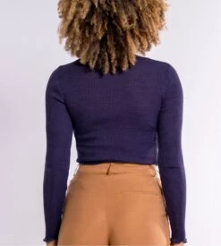 Top à Manches Longues Laine & Soie Mirtillo 11 Top à Manches Longues Laine & Soie Mirtillo -Lingerie Sipp top ml macrame 666 mirtillo 3