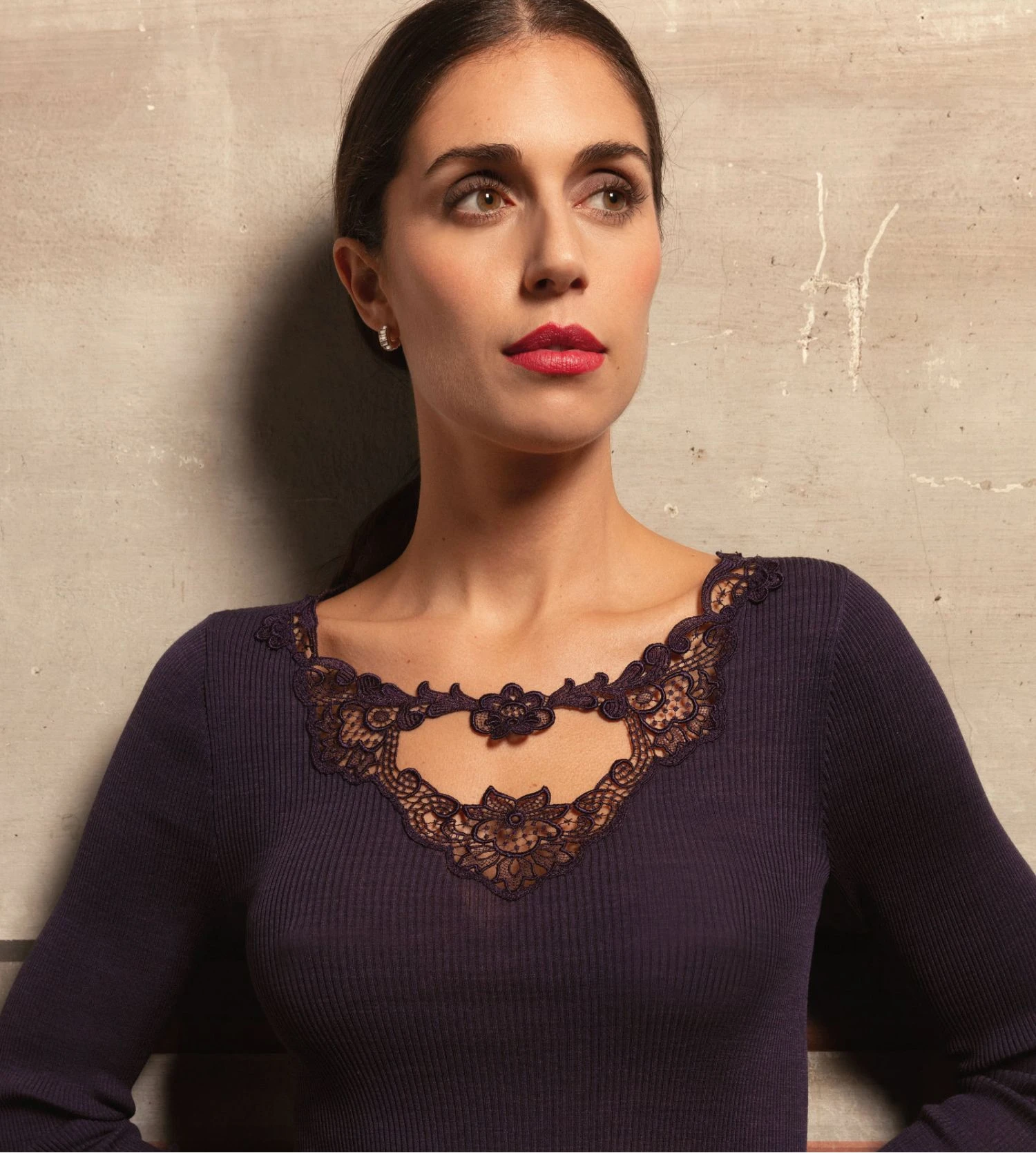 Top à Manches Longues Laine & Soie Mirtillo 8 Top à Manches Longues Laine & Soie Mirtillo – Image 6