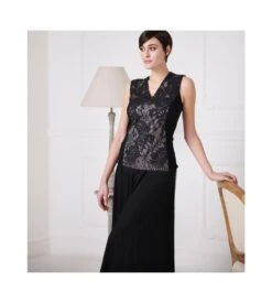 Oscalito Noir en Laine et Soie – Top Col V avec Dentelle Laize Sans Manches 18 Oscalito Noir en Laine et Soie – Top Col V avec Dentelle Laize Sans Manches -Lingerie Sipp top sans manches en laine et soie 020 noir 7