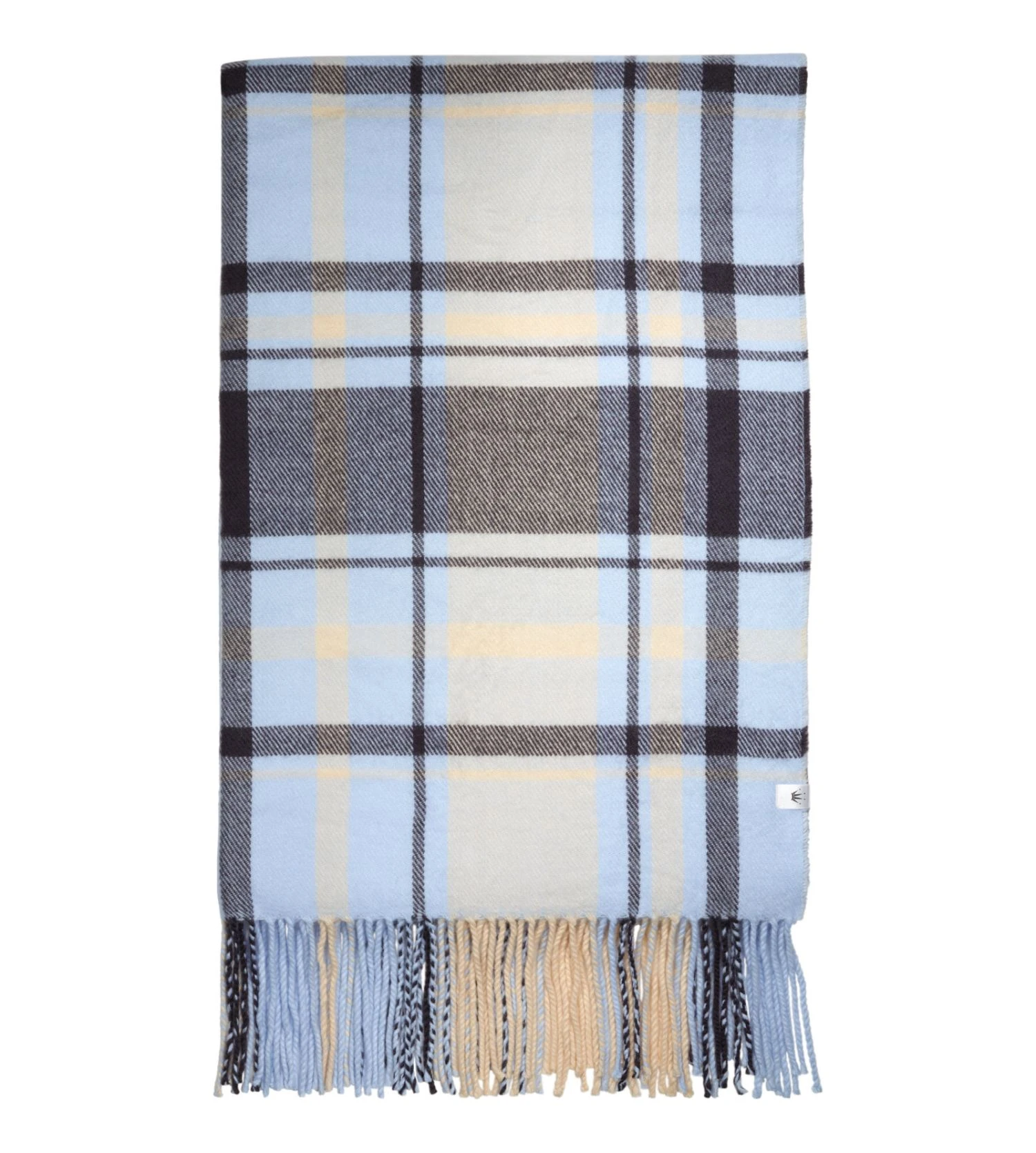 Triumph Écharpe à Carreaux Bleu/crème 7 Triumph Écharpe à Carreaux Bleu/crème – Image 5