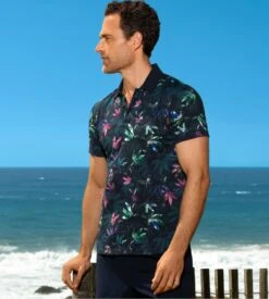 T-shirt Manches Courtes Tropicano Marine Bleu